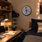 Circle Game illuminated modular wall clock displayed in a dorm room