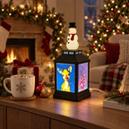 Christmas Themed Lantern + Snowman Topper