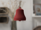 Functional Christmas bell ornament with movable bell element