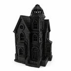 Blackthorn Manor 3D-printed haunted mansion unlit in a front three-quarter view
