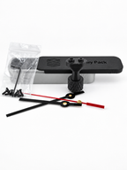 Included clock accessory pack: hand-installation tool, eight M3 backplate screws, 2 mm hex wrench, and clock hands